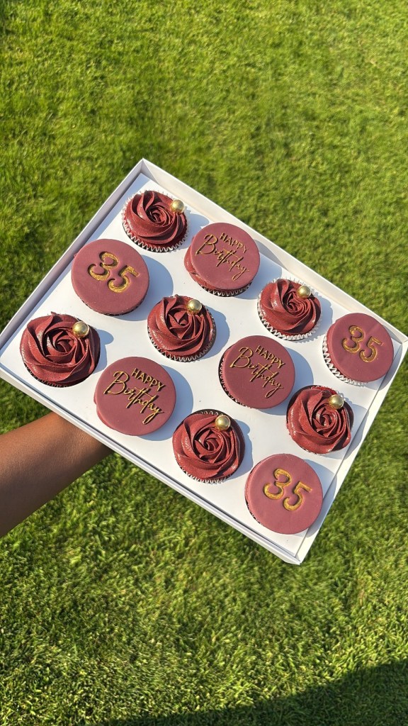 Buttercream cupcakes with personalised fondant toppers Kells