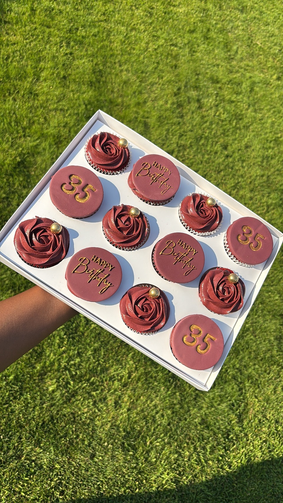 Buttercream cupcakes with personalised fondant toppers Kells