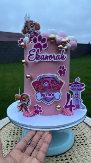 Custom Paw Patrol birthday cake for a child's celebration