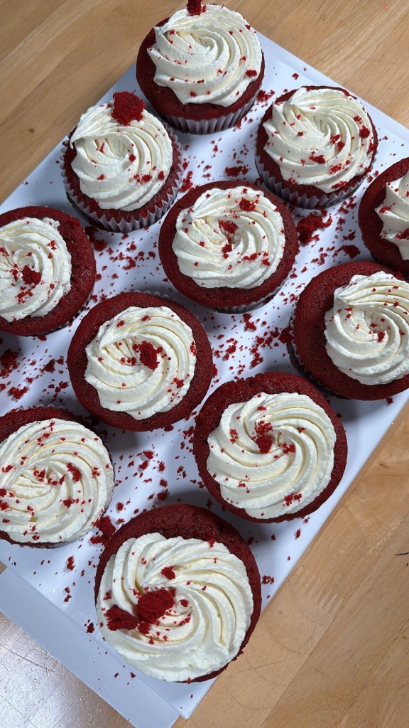 12 Red Velvet cupcakes with ganache in Meath