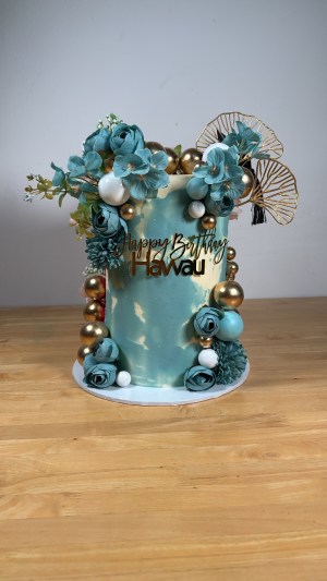 Half and half custom cake with two themes in Meath